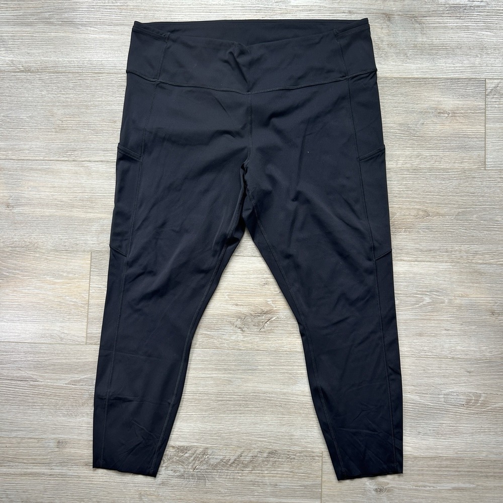 Lululemon Size 18 Fast & Free 7/8 Tight II Non-Reflective Nulux 25" Black